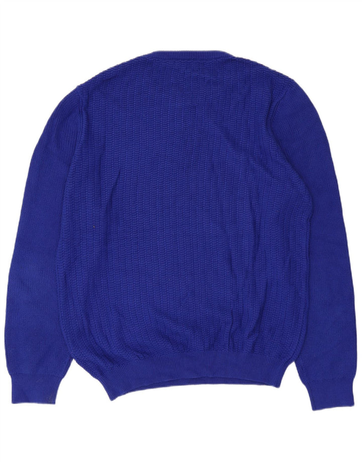 Maglione maglione girocollo da uomo Reiss grande cotone blu