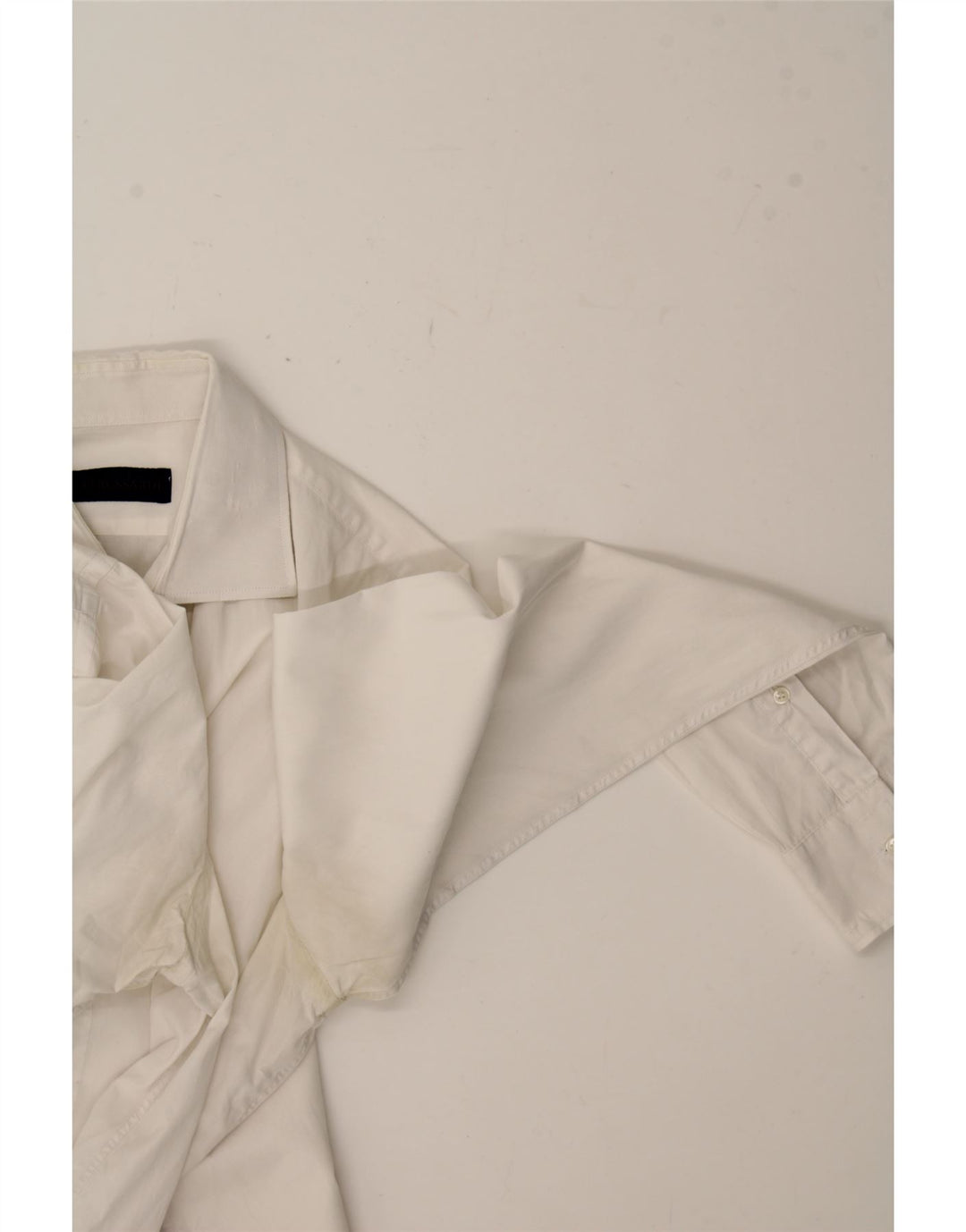 TRUSSARDI Mens Shirt Size 16 41 Large White Cotton Vintage Trussardi and Second-Hand Trussardi from Messina Hembry 