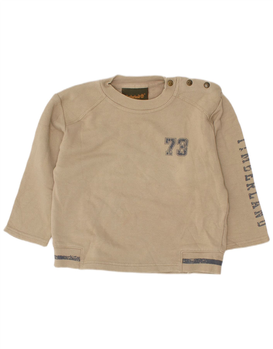 Felpa grafica per ragazzi Timberland 2-3 anni in cotone beige