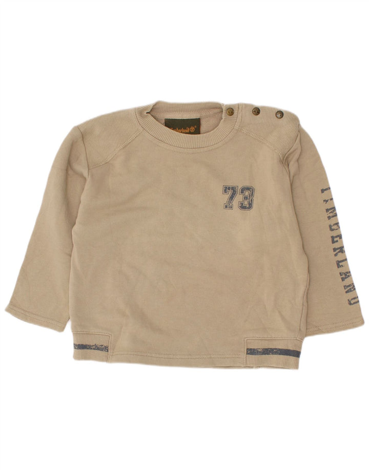 Felpa grafica per ragazzi Timberland 2-3 anni in cotone beige