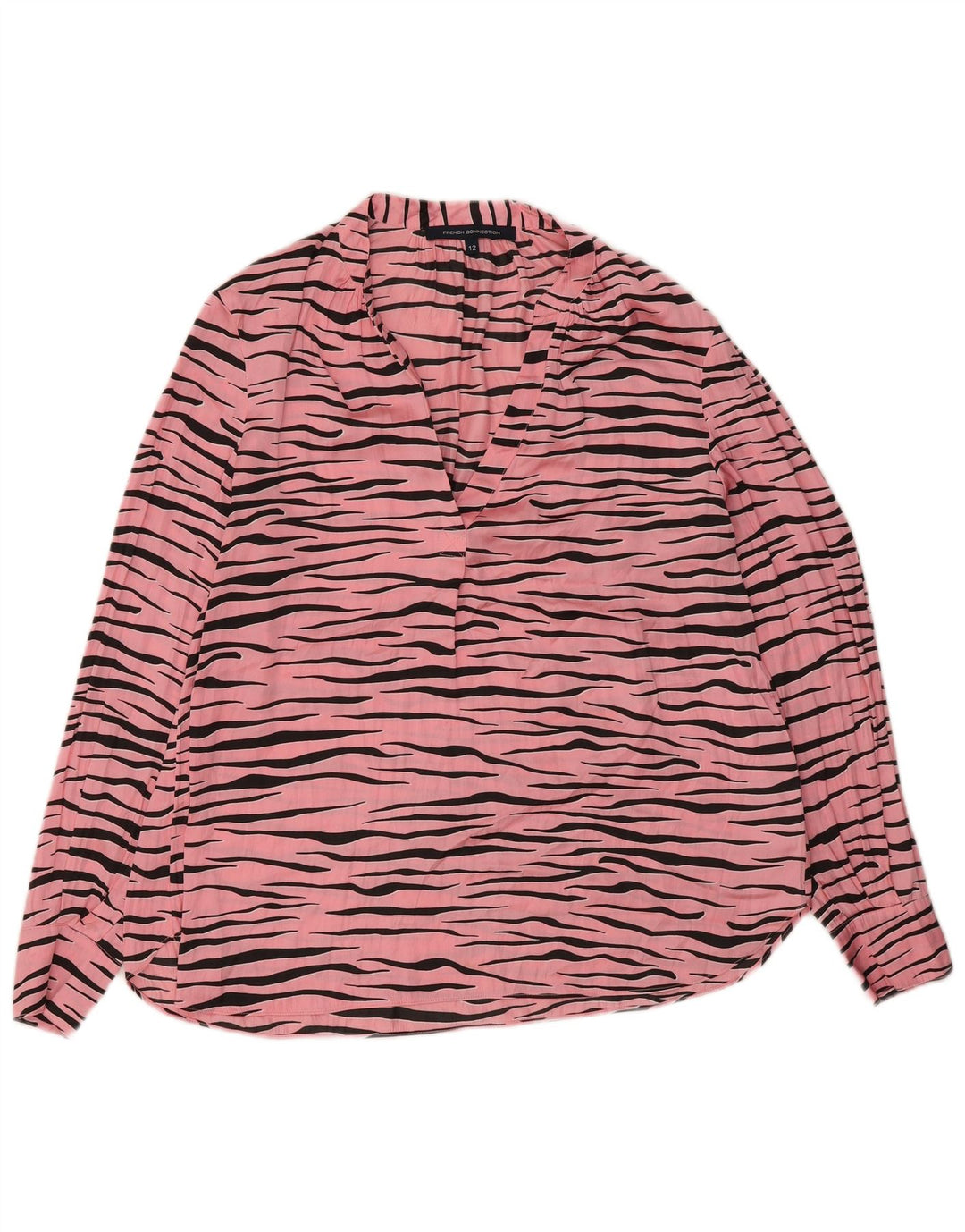 Camicetta da donna French Connection Top UK 12 Stampa animalier rosa medio