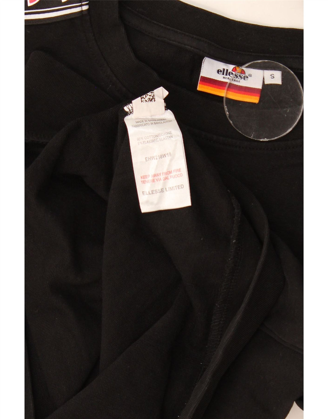 Felpa con grafica Ellesse Heritage da uomo, piccola, color block nero