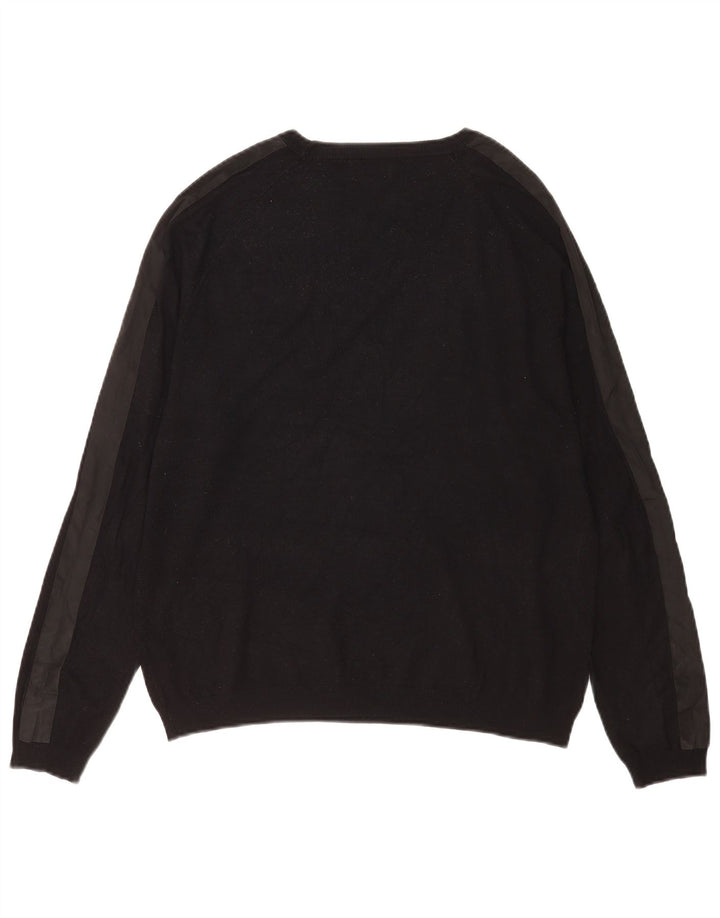 Maglione Zara da uomo con scollo a barca, colore nero medio
