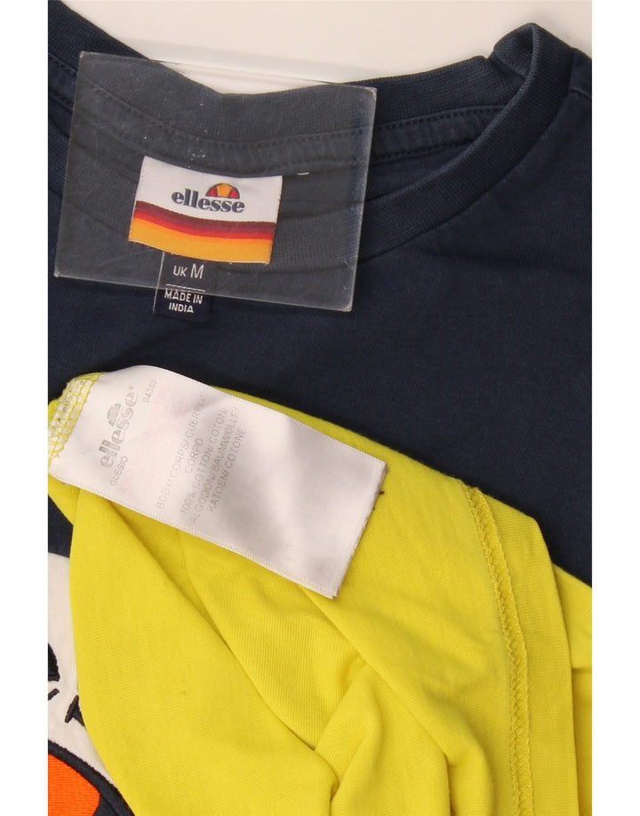 T-shirt grafica da uomo Ellesse Top in cotone color block giallo medio