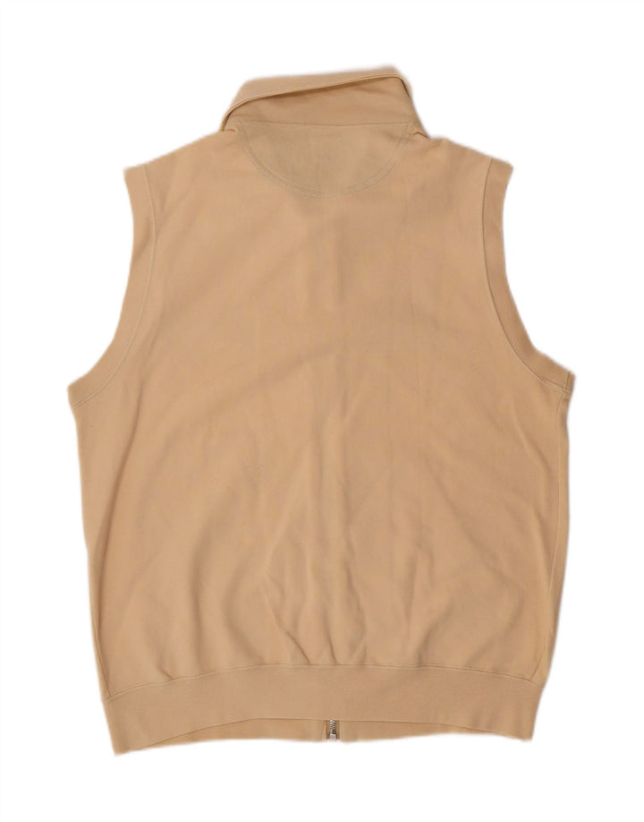 CHAMPION Mens Sleeveless Tracksuit Top Jacket Medium Beige Cotton Vintage Champion and Second-Hand Champion from Messina Hembry 