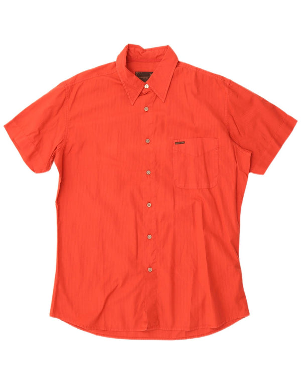 Camicia a maniche corte da uomo Marlboro Classics grande in cotone rosso