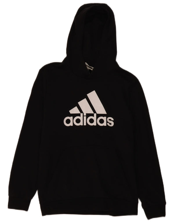 Felpa con cappuccio grafica Adidas da ragazzo 15-16 anni in cotone nero
