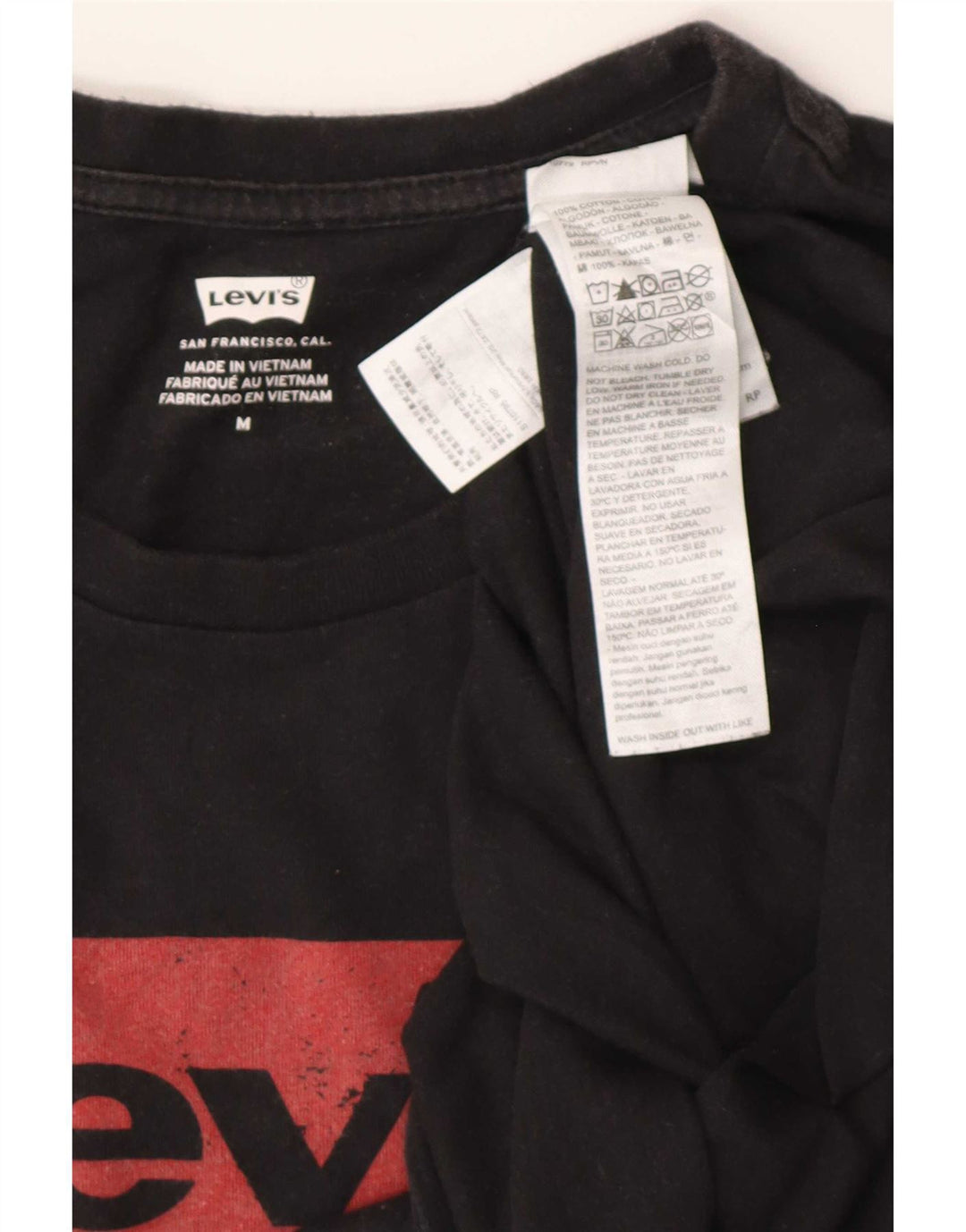 T-shirt grafica da uomo Levi's Top in cotone nero medio