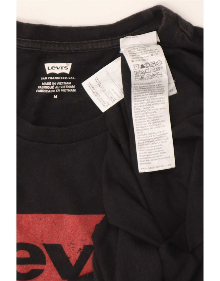 T-shirt grafica da uomo Levi's Top in cotone nero medio