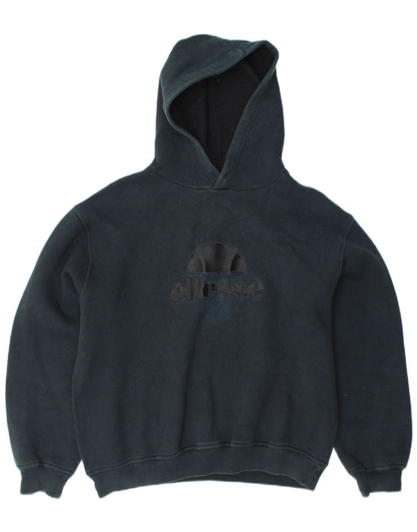 Maglione con cappuccio grafico da donna ELLESSE UK 16 Large in cotone blu navy