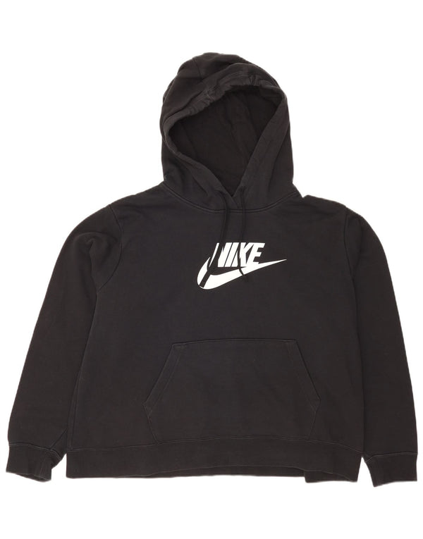Felpa con cappuccio oversize con grafica Nike da donna UK 18 XL cotone blu navy