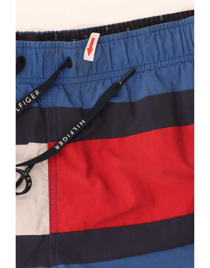 Pantaloncini da bagno da uomo Tommy Hilfiger Large blu color block in poliammide