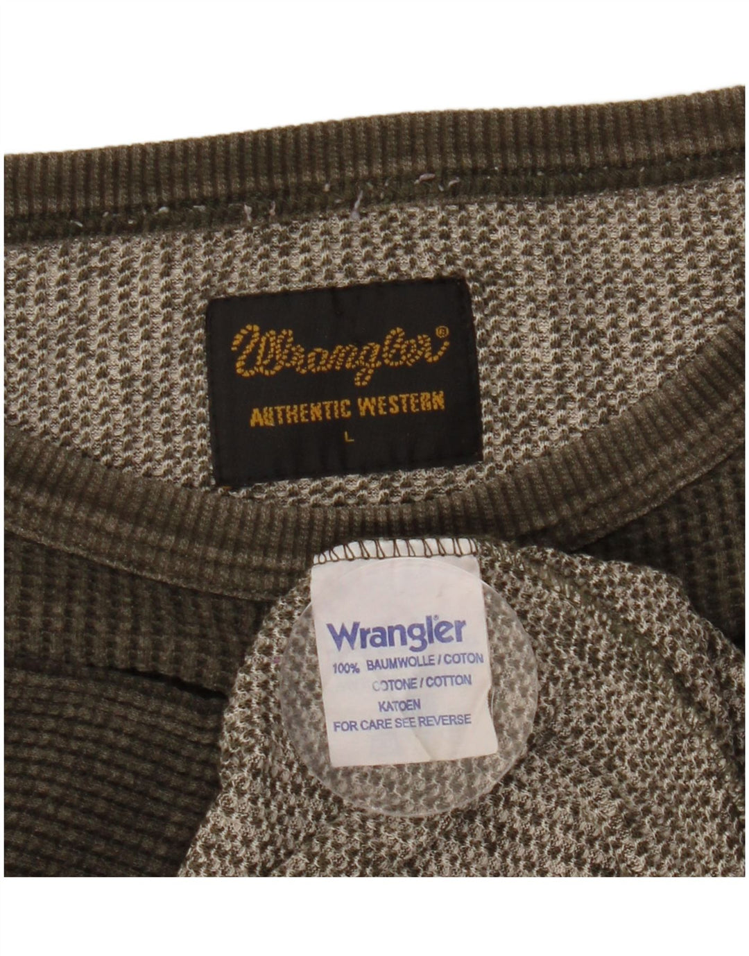 T-shirt da uomo Wrangler Top grande in cotone kaki