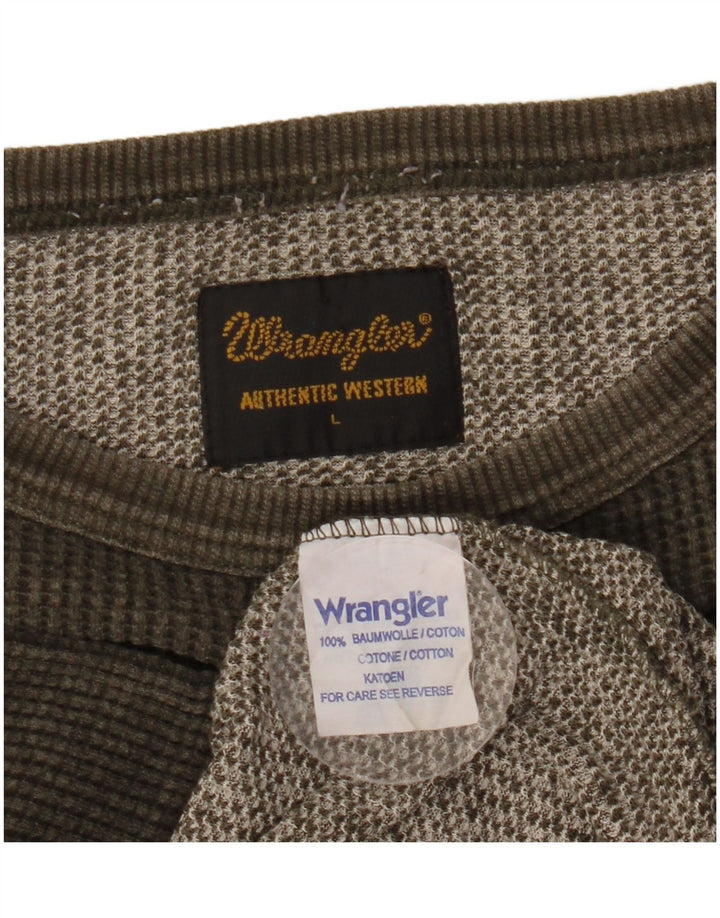 T-shirt da uomo Wrangler Top grande in cotone kaki