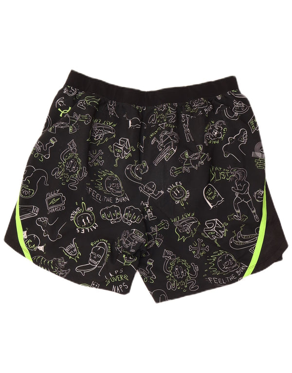Pantaloncini sportivi grafici da uomo Under Armour Heat Gear modello astratto XL neri