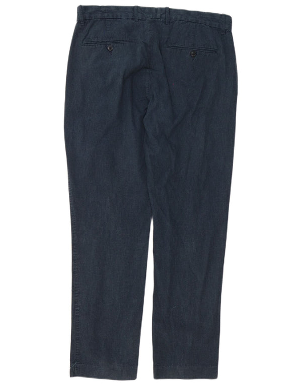 Pantaloni chino slim fit da uomo Gap W32 L30 cotone pied de poule blu navy