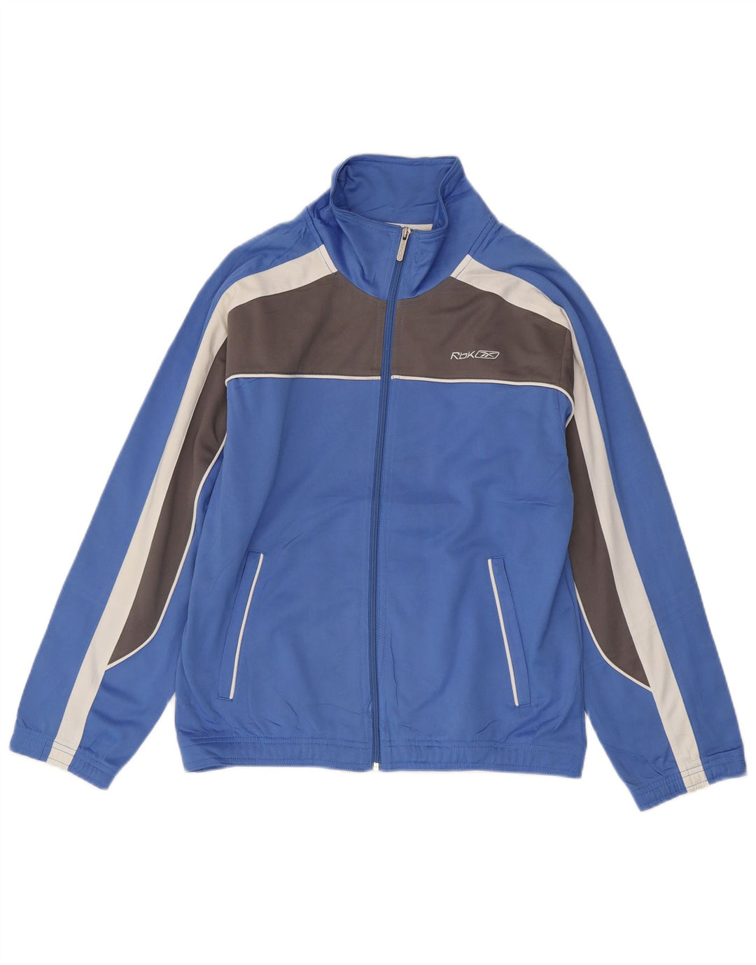 Giacca da ginnastica da uomo Reebok XS blu in poliestere color block
