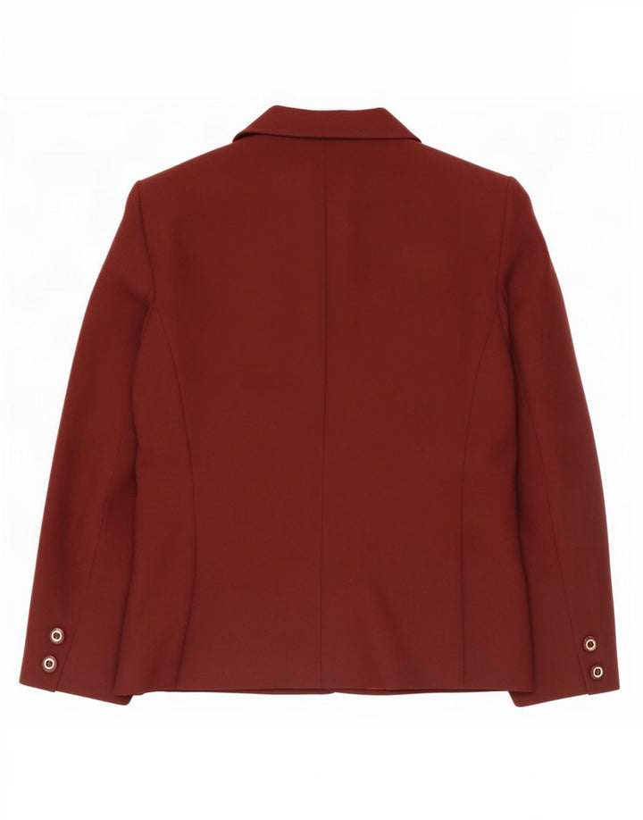 Giacca blazer a 3 bottoni da donna El Encore UK 14 Poliestere bordeaux medio