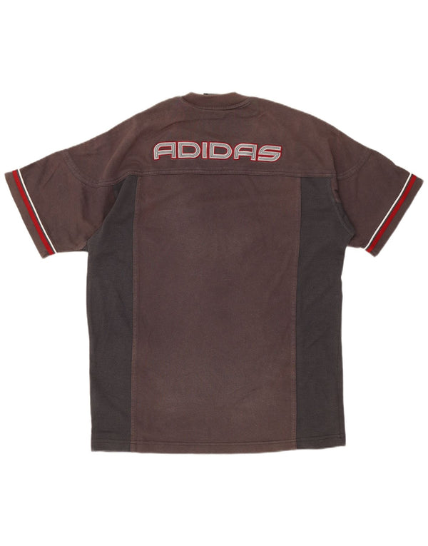 T-shirt grafica da uomo ADIDAS Top XS in cotone color block grigio