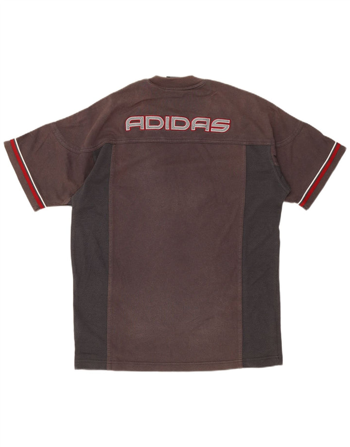 T-shirt grafica da uomo ADIDAS Top XS in cotone color block grigio