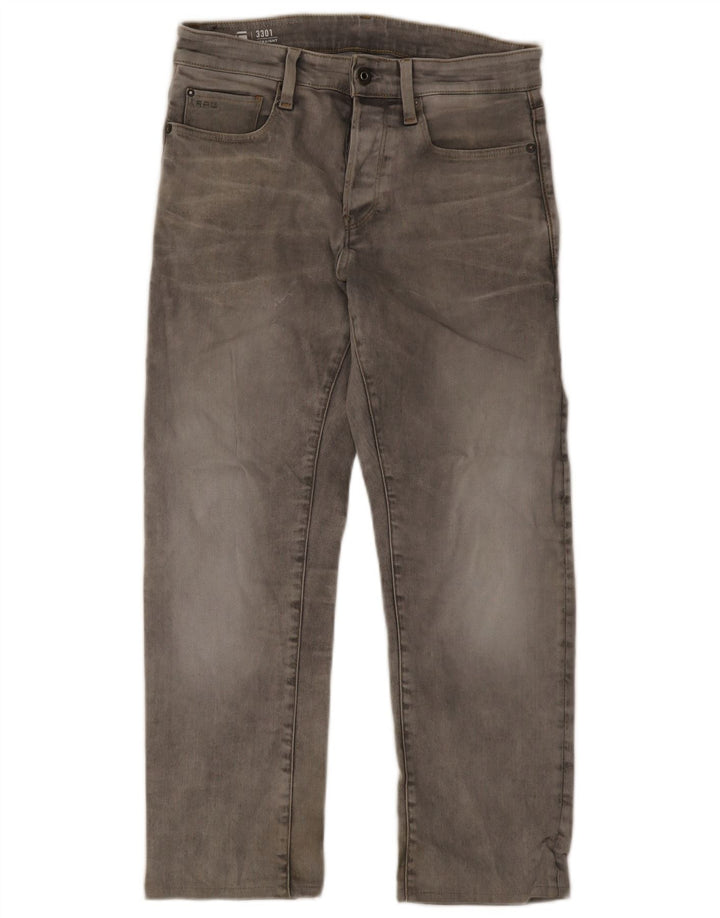 Jeans dritti da uomo G-Star W28 L26 cotone grigio