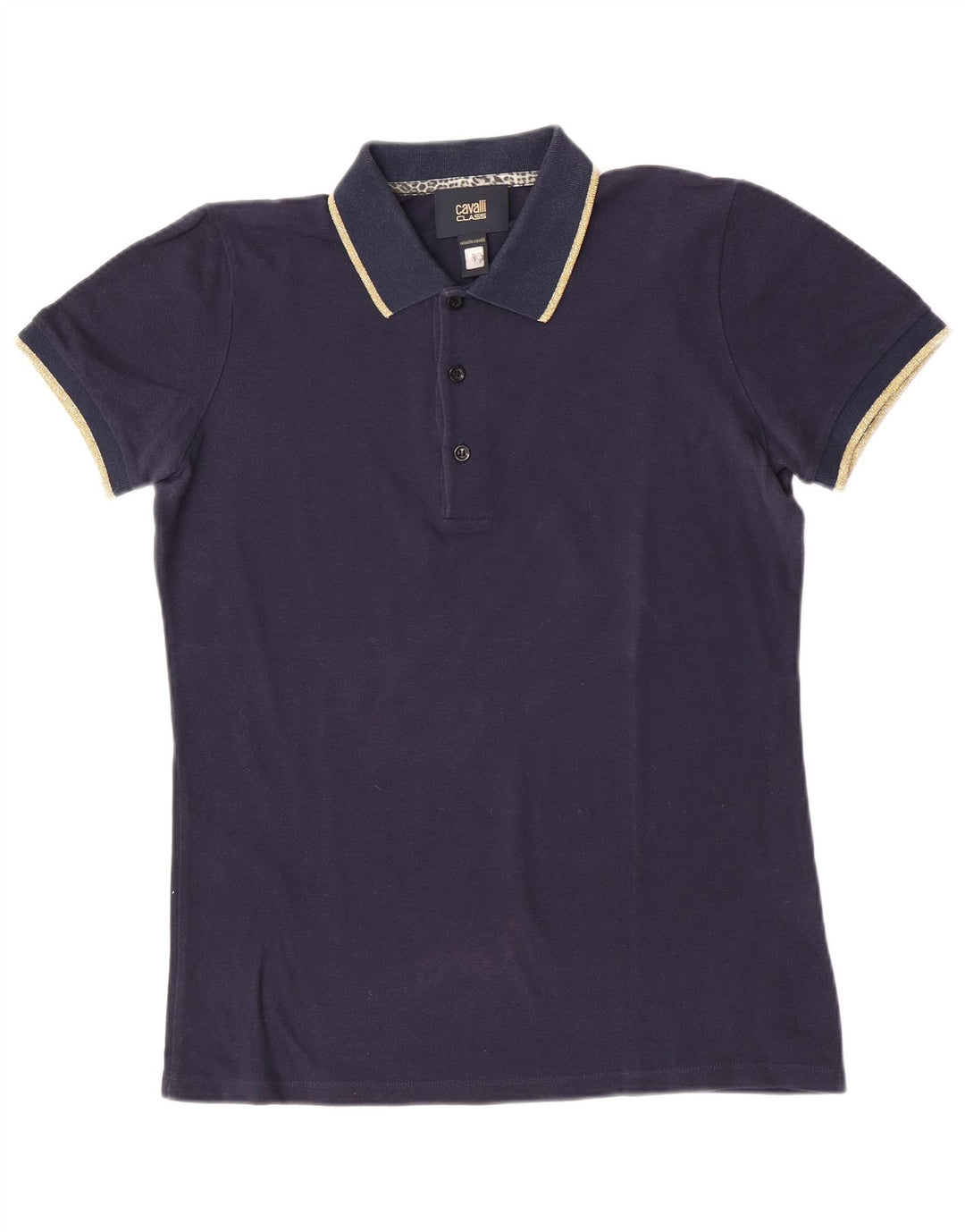 Polo da uomo Roberto Cavalli piccola in cotone blu navy
