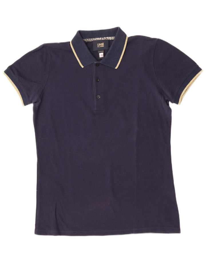 Polo da uomo Roberto Cavalli piccola in cotone blu navy