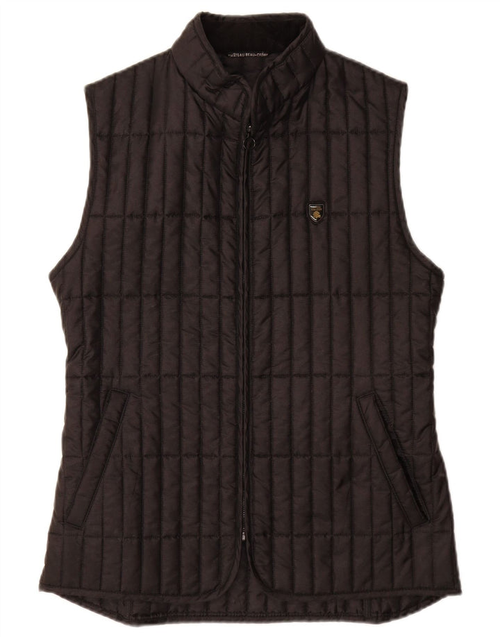 Gilet trapuntato da donna Chateu Beau Cedre UK 12 medio nero in poliammide