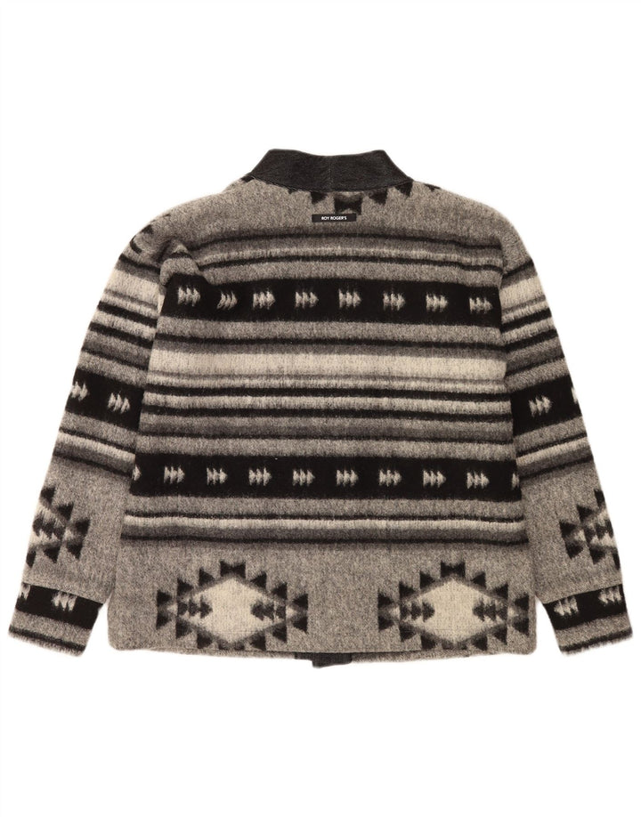 Maglione cardigan oversize da donna Roy Rogers IT 42 Grigio medio geometrico