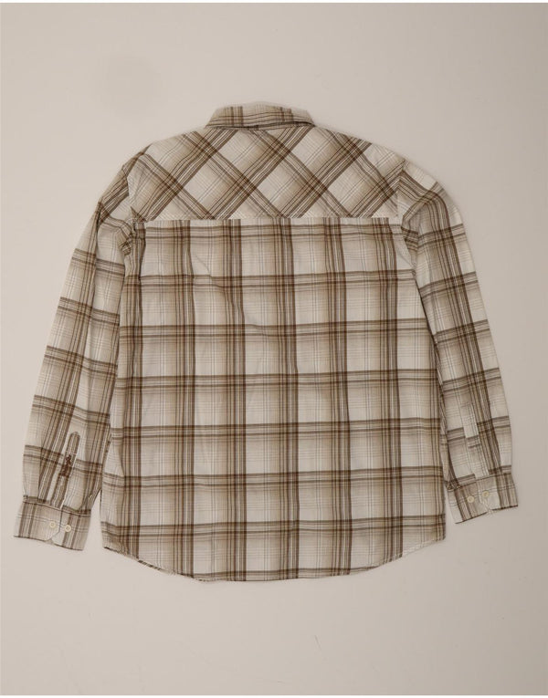 Camicia WRANGLER Greensboro da uomo XL in cotone scozzese beige classico