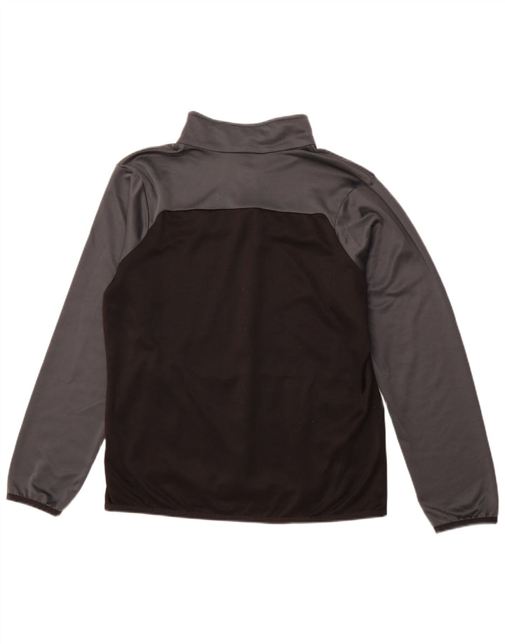 Maglia da ginnastica PUMA da uomo con zip e collo in tinta unita color nero medio