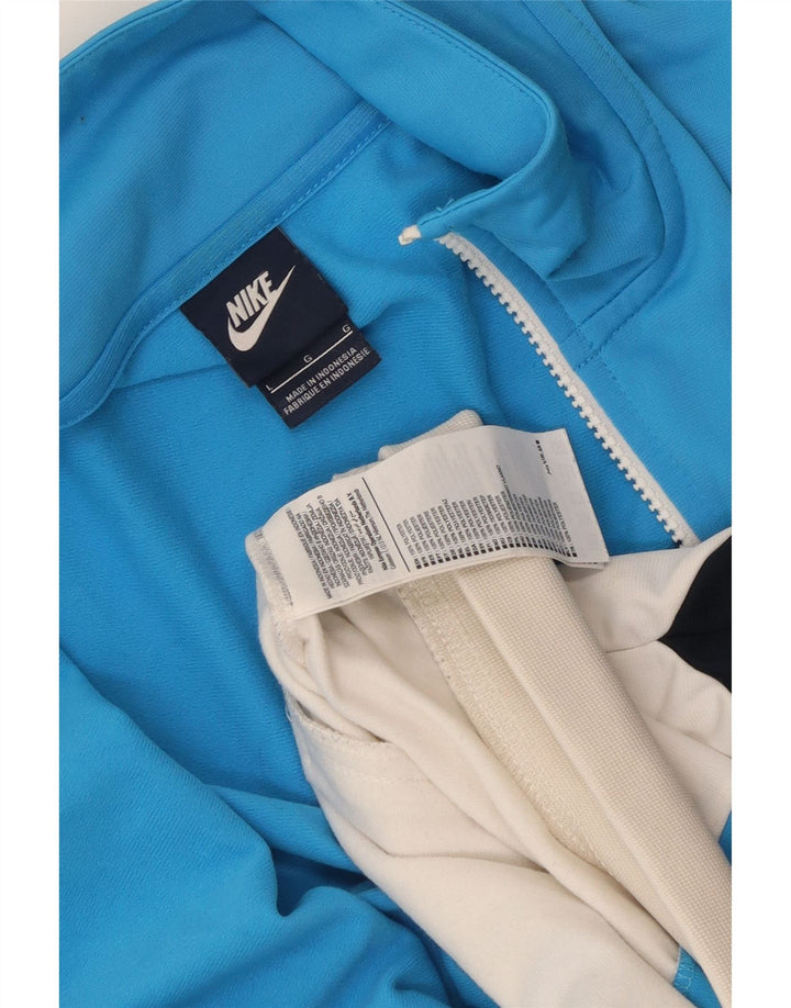 Giacca da tuta da uomo NIKE grande in poliestere color block blu