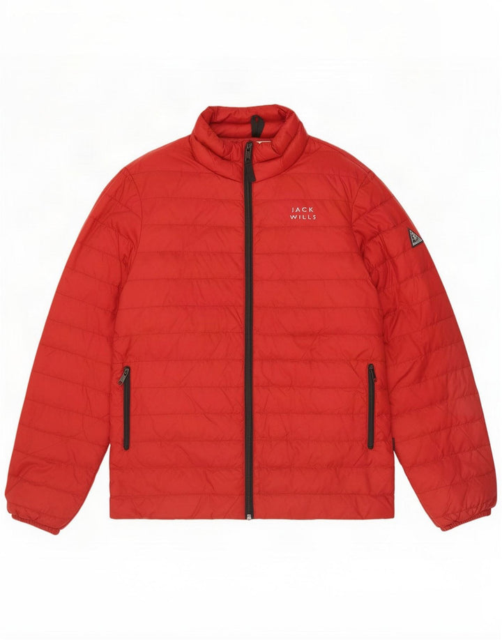 Jack Wills Giacca imbottita da uomo UK 38 Rosso medio Poliammide