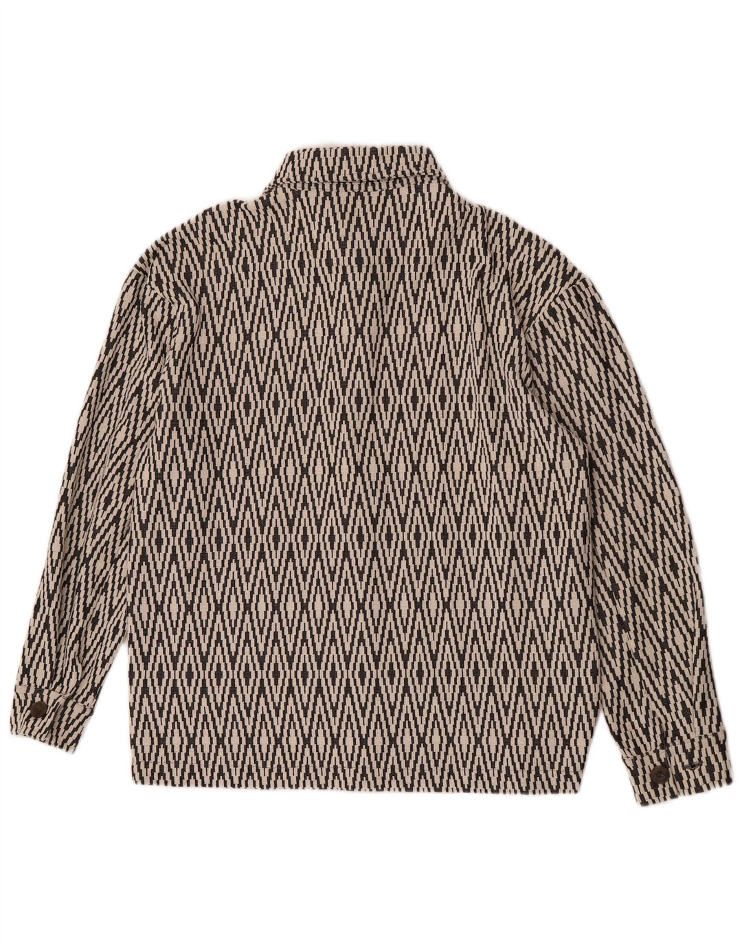 Giubbotto bomber da uomo Zara UK 38 cotone geometrico nero medio