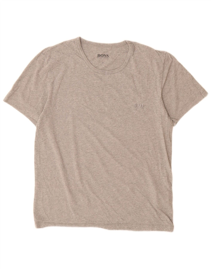 T-shirt da uomo Hugo Boss Top Small in cotone grigio