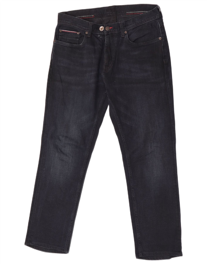 Tommy Hilfiger Uomo Denton Straight Jeans W33 L30 Blu Navy Cotone