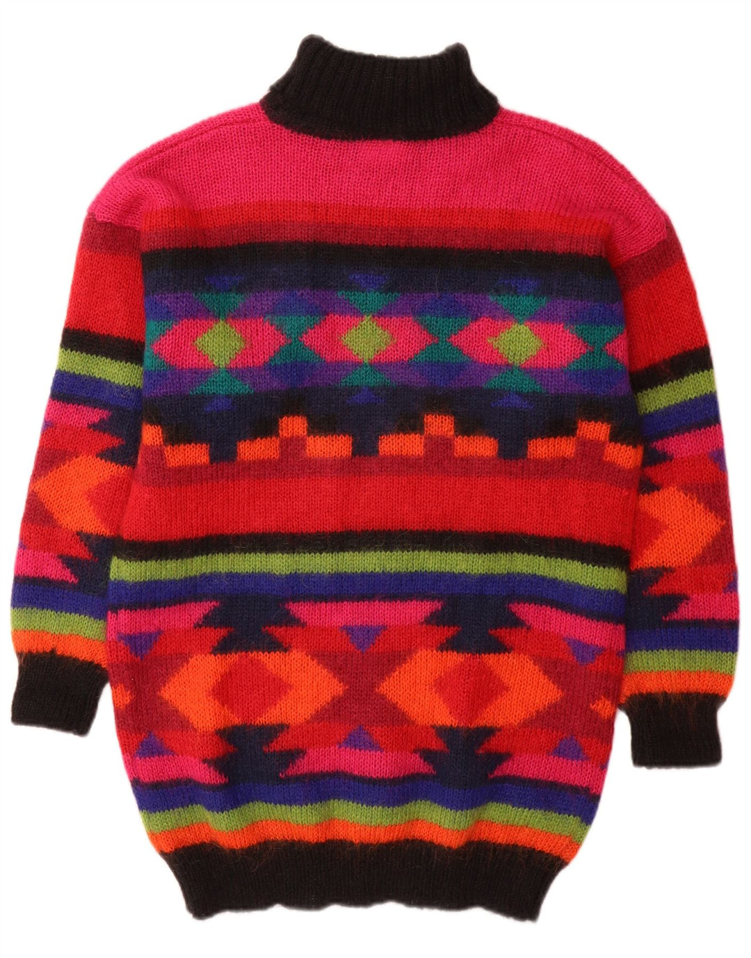 Maglione maglione a collo alto da donna BHS UK 10/12 medio multicolore