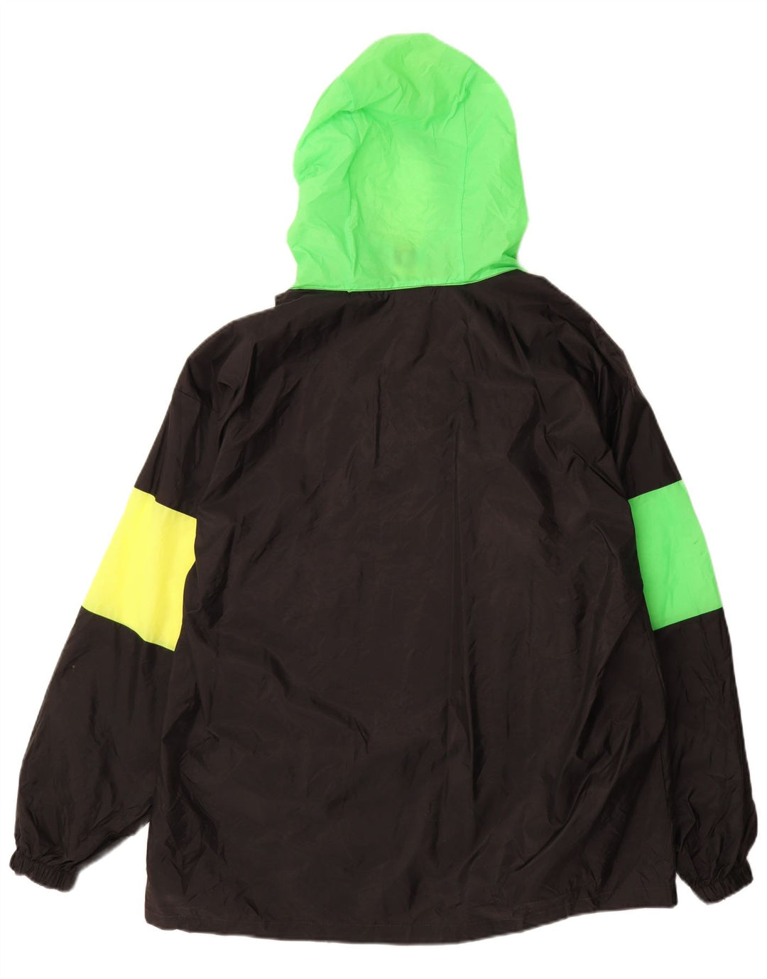 Giacca anorak da uomo con cappuccio K-WAY UK 40 Large nera in poliammide color block