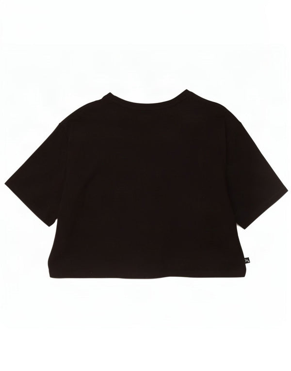 T-shirt grafica corta da donna Puma UK 16 grande cotone nero