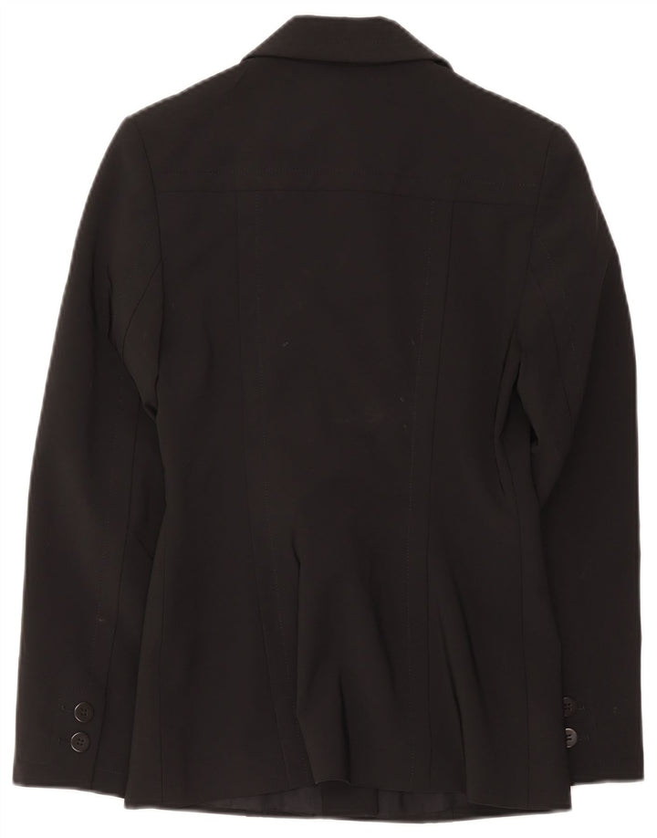 Giacca blazer da donna a 1 bottone Karen Millen UK 8 piccola in poliestere nero