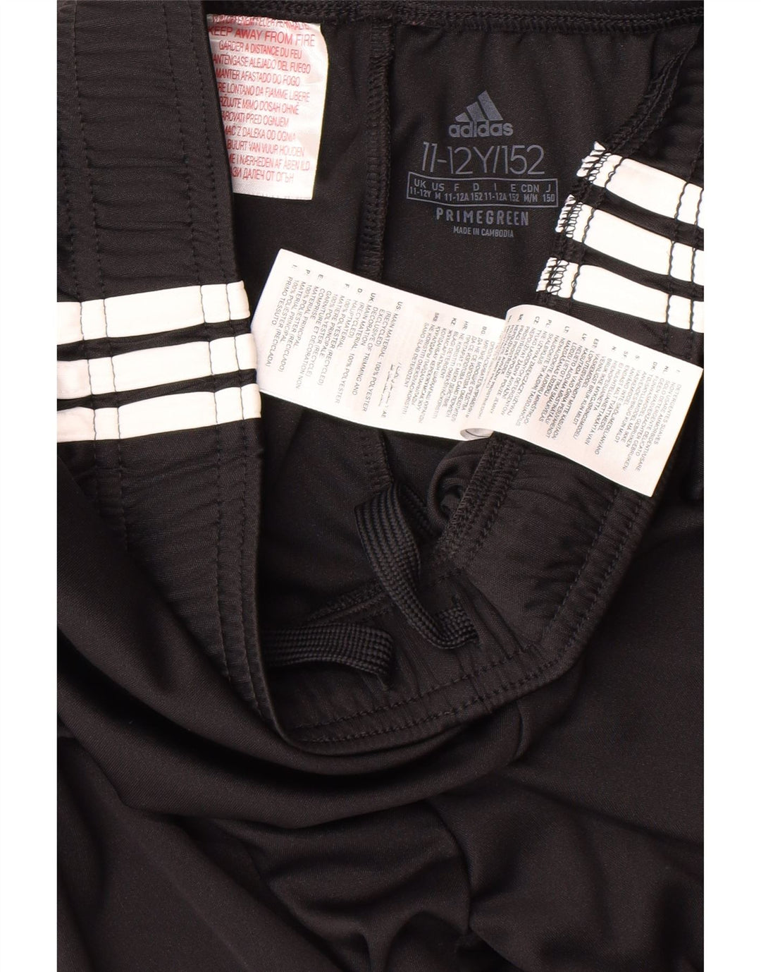 ADIDAS Boys Aeroready Sport Shorts 11-12 Years Black Polyester