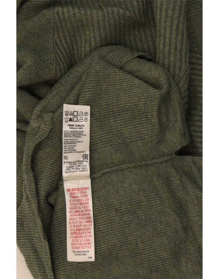 Maglione maglione a collo alto da donna Marks & Spencer UK 14 Verde medio