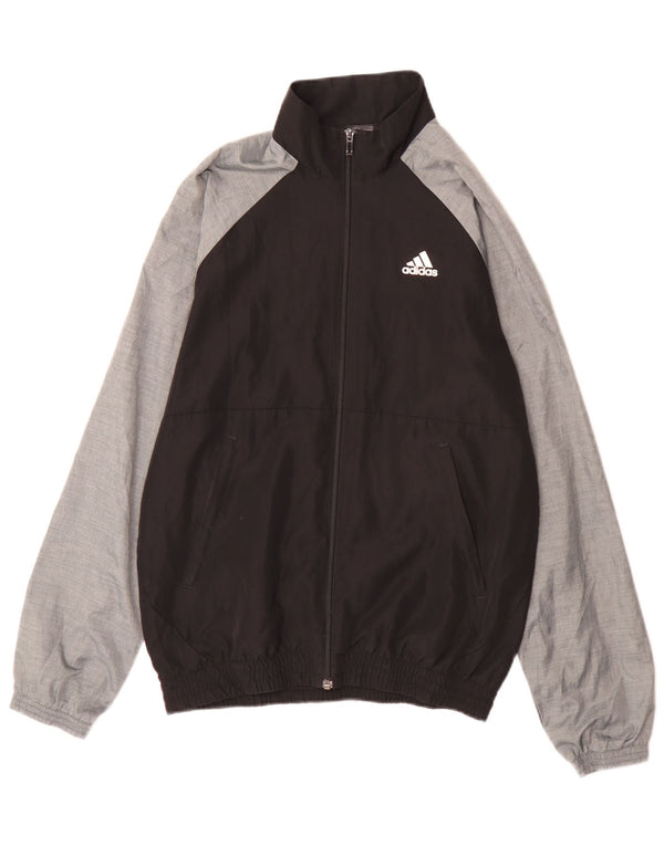 Giacca da tuta da uomo Adidas UK 36/38 Small Black Colourblock Sports