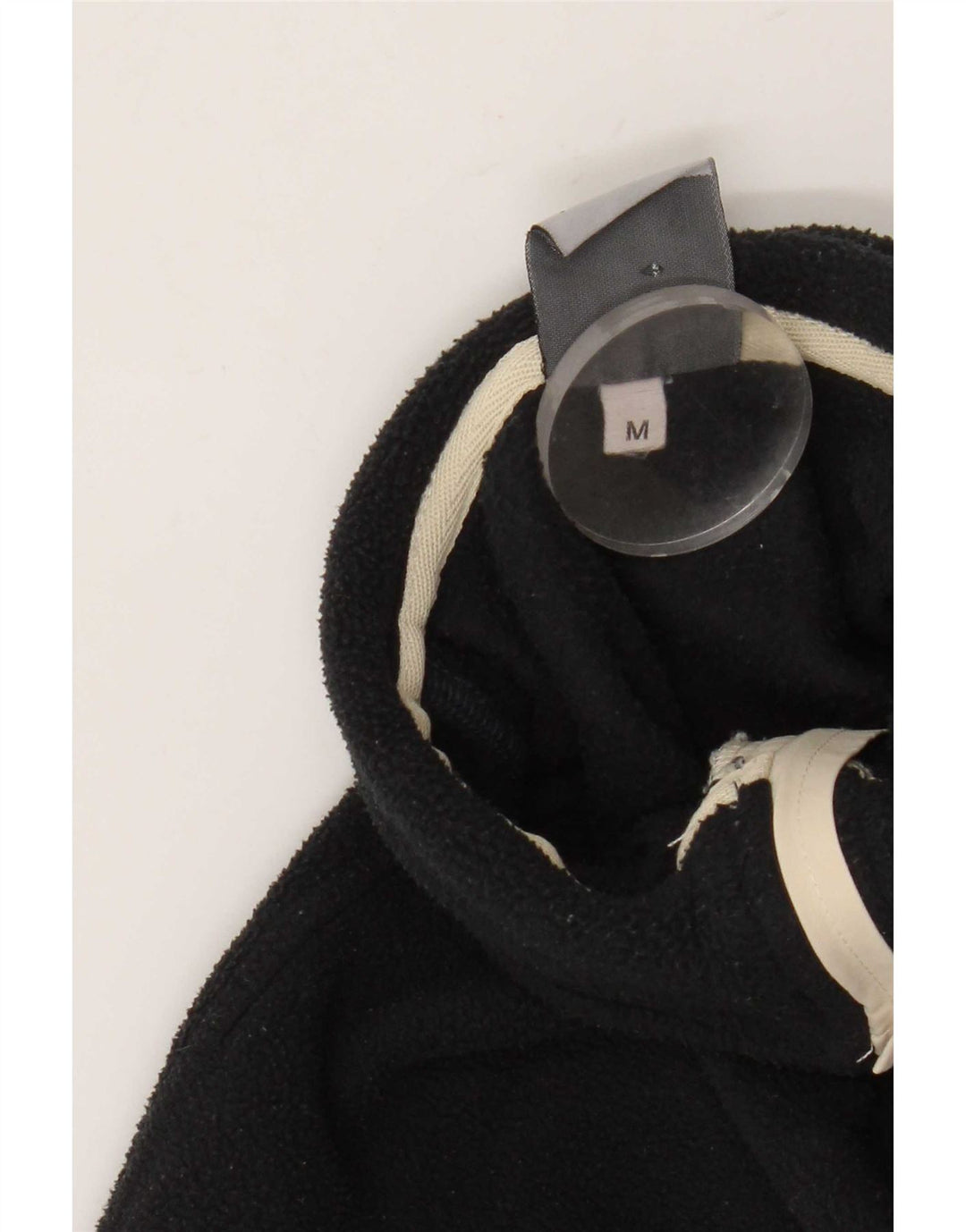 Maglione in pile da uomo K-Way con zip e collo medio a righe nere