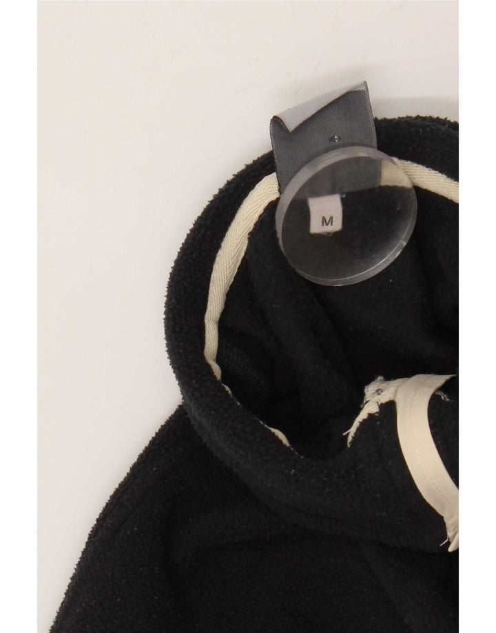 Maglione in pile da uomo K-Way con zip e collo medio a righe nere
