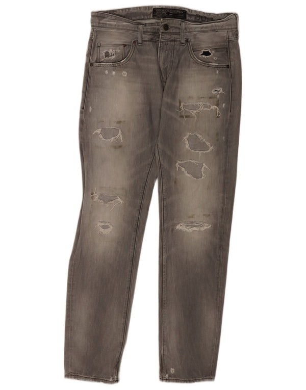 Replay Jeans skinny invecchiati da uomo W30 L32 in cotone grigio