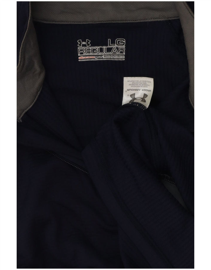 UNDER ARMOUR Tuta da uomo Allseason Gear Pullover Top Large Blu Navy