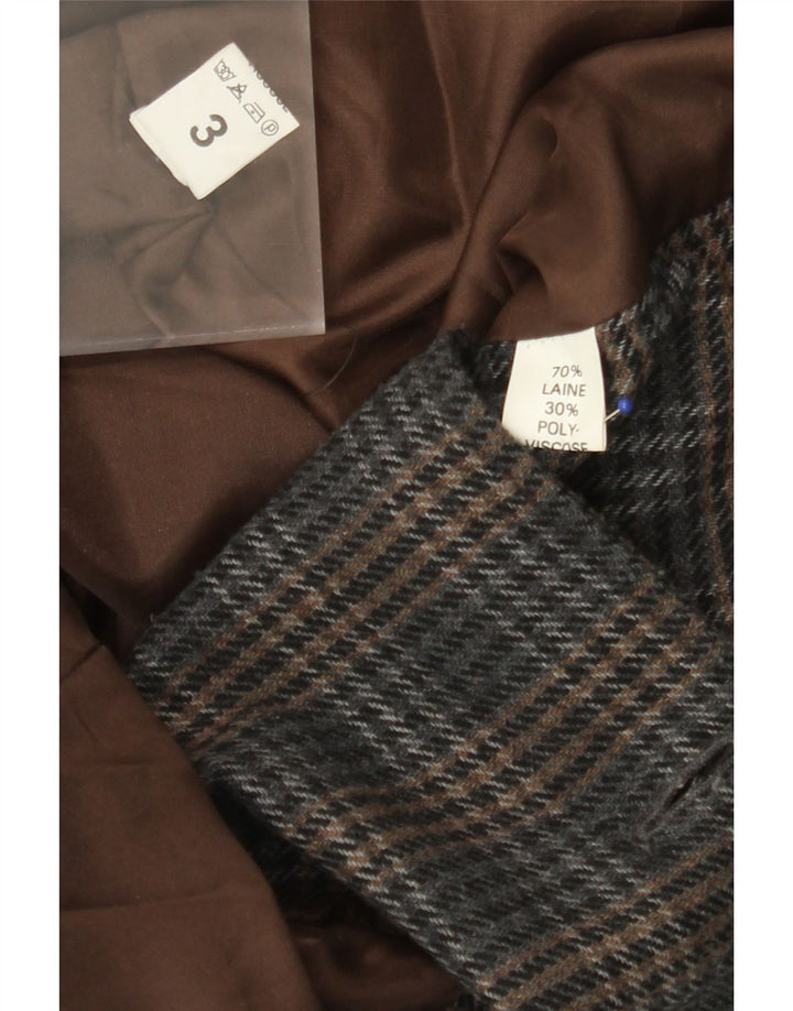 Giacca blazer lunga da uomo VINTAGE UK 40 grande pied de poule grigio