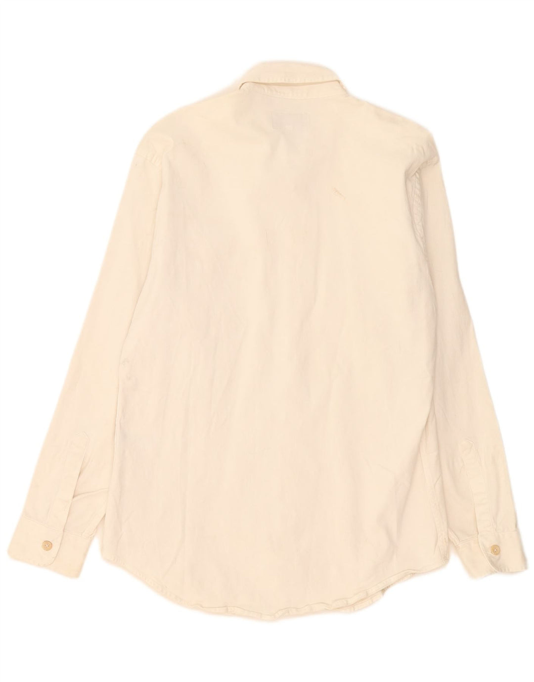 Camicia da uomo Armani Jeans Large in cotone bianco sporco