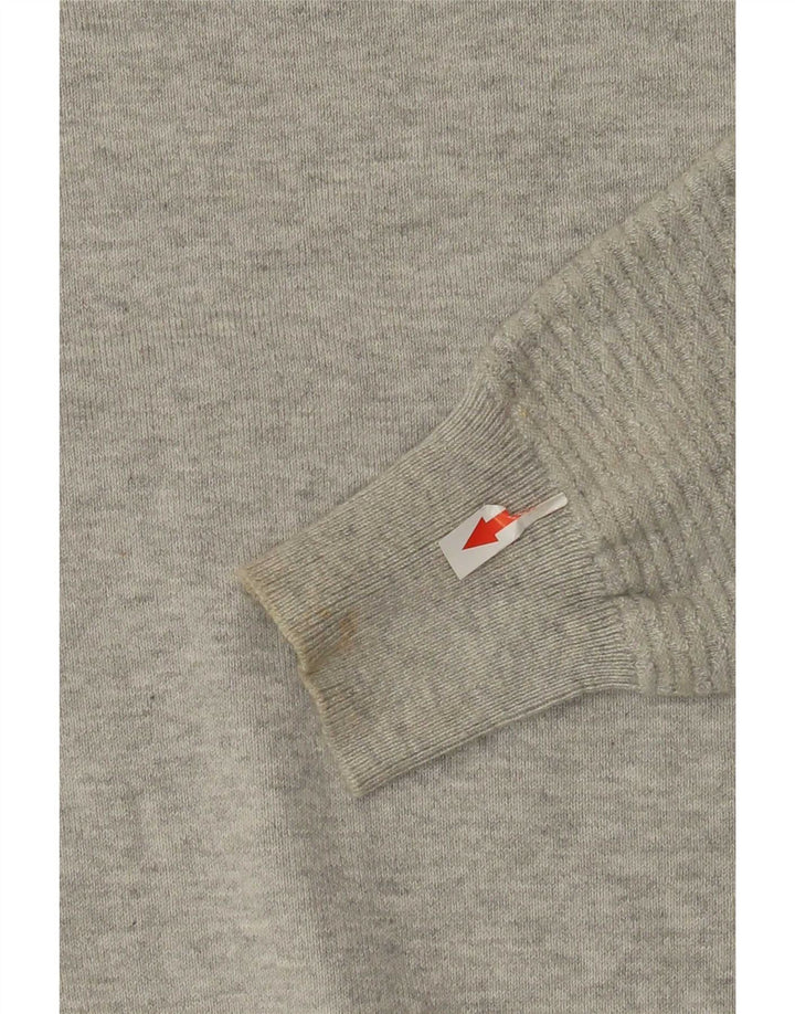 Maglione da uomo con scollo a V Massimo Dutti in cotone grigio medio